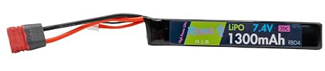Rebel Precision Airsoft Battery - 1300mAh Lipo 7.4V 20C Stick - Deans