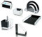 Schreibtisch - Set / Schreibtischserie Wedo Acryl Exklusiv in Schwarz - Glas Optik