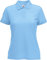 Fruit of the Loom Womens Lady Fit Pique Polo Shirt Sky Blue L