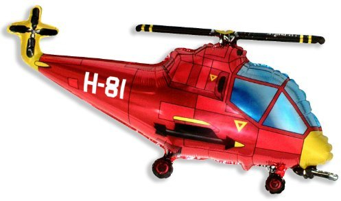 BALLOONSHOP Helikopter Ballon 26 Folie Ballon - rot [Spielzeug]