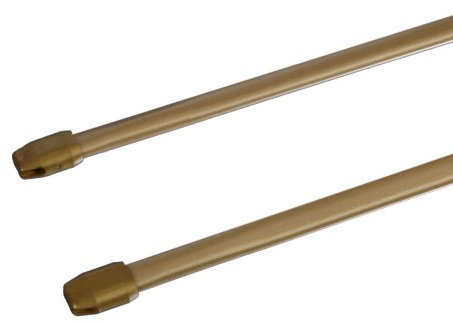 Liedeco Scheibenstange Standard, 11 mm Cafehausstange, 2 Stk gold matt, 050-090 cm ausziehbar