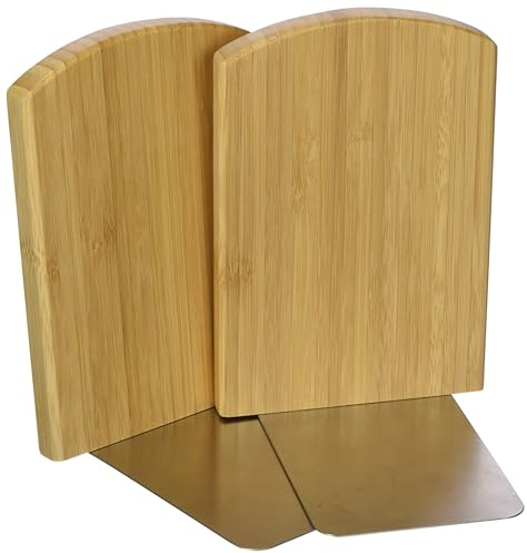 WEDO 611207 Buchstützen (aus Bambus Set 2-teilig) braun