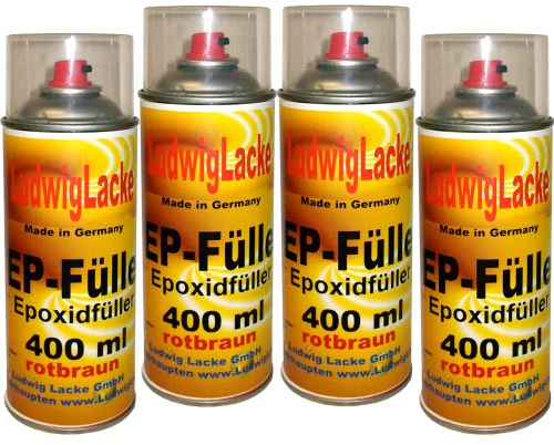 LudwigLacke Haftgrund 4 EP Füller Spray Rotbraun 400 ml je Spraydose