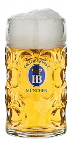 1 Liter HB Hofbrauhaus Oktoberfest Edition Dimpled Glass Beer Stein