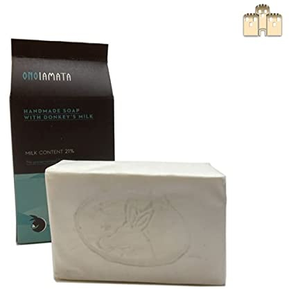 Eselsmilchseife mit 21% Eselmilch und Olivenöl handgemachte Seife 1 er Pack (1 x 100 g) - Naturseife aus Griechenland für Bad Dusche Körperpflege
