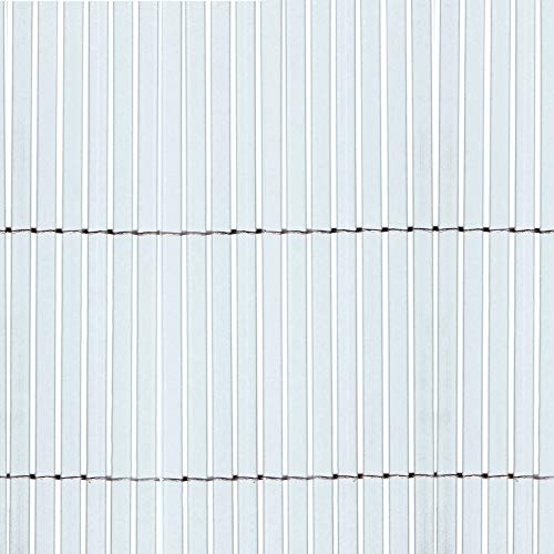 TENAX Colorado 1,00x5 m Bianco, Canniccio Sintetico a Canne Intere da 7mm, Schermante Frangivista in PVC per Giardino, Balcone e Terrazza