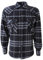 ROCK-IT Apparel® en Flanelle pour Homme Chemise Manches Longues de bûcheron à Carreaux fabriquée en Europe Colour Noir/Bleu/Rouge à Carreaux S