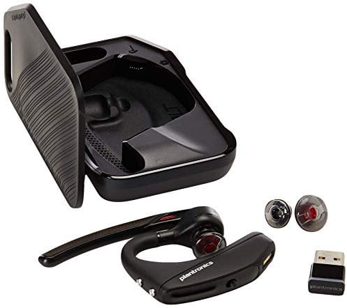 Plantronics - Voyager 5200 UC (Poly) - Bluetooth Single-Ear (Monaural) Headset - USB-A Compatible to connect to your PC and/or Mac - Works with Teams, Zoom & more - Noise Canceling (Renewed)