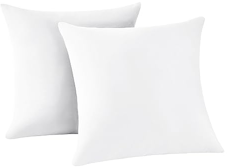 RUIKASI Kissenbezug 80 x 80 Weiß 2er Set - Oeko Tex Kopfkissenbezug 80x80 Weiss Kissen Bezug 80x80cm mit Reißverschluss aus Mikrofaser, Polsterbezug Doppelpack Set Pillow Case Pillow Cover