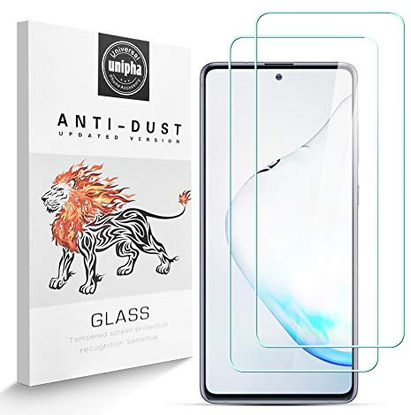 Protector de Pantalla para Samsung Galaxy Note 10 Lite [2-Pack], Vidrio Templado de 9H Dureza, 2.5D Alta Definicion Sin Burbujas, Alta Sensibilidad, Samsung Galaxy Note 10 Lite Protector de Pantalla
