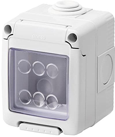 GEWISS - GW27042DY Contenitore per Apparecchi System, Stagno, 2 Posti, Grigio Ral 7035, IP55