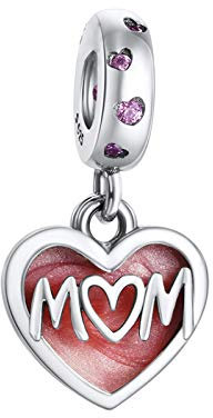 Annmors Charme Maman de Argent Sterling 925 Femmes Perles Charm avec Compatible pour & Européen Bracelets