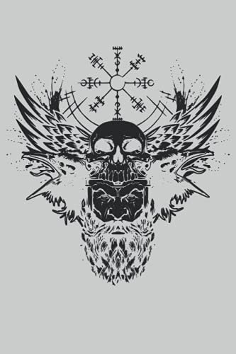 Wikinger Viking Raben Flügel Schwingen Nordische Mythologie: NOTIZBUCH - Lustiges Wikinger Mittelalter Geschenk, Geschenkidee - A5 (6x9) - 120 Seiten ... Geburtstag, Lustig, Wikinger, Vegvisir, Odin