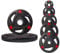 Strongway® Olympic Weight Plates Discs for Barbell Bar - 2 Inch (2) / 50mm Hole - Rubber Coated Cast Iron Weights Tri Grip Range of Weights and Sizes (100KG SET (2X20KG + 2X15KG + 2X10KG + 2X5KG))