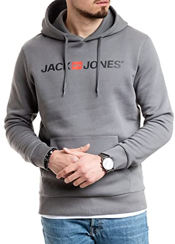 JACK & JONES Herren Kapuzenpullover (Sedona Grau (Corp 054, XXL))