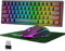 60% Kabellos Gaming Tastatur und Maus Combo Set 2,4 GHz Wiederaufladbare 3800 mAh Leise 61 Tasten Kompakttastatur mit Rainbow LED Hintergrundbeleuchtung + 2400 DPI 6 Tasten Rainbow LED Maus(Schwarz)
