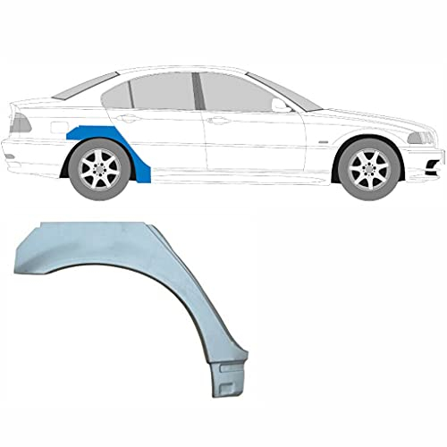 Hinterradlauf-Reparaturblech passend für BMW 3/1998 2005 / E46 / Limousine, Kombi/unlackierter Stahl/rechte Seite (Fahrerseite/Offside/O/S) / Beseitigen Sie Rost in Ihrem Auto.