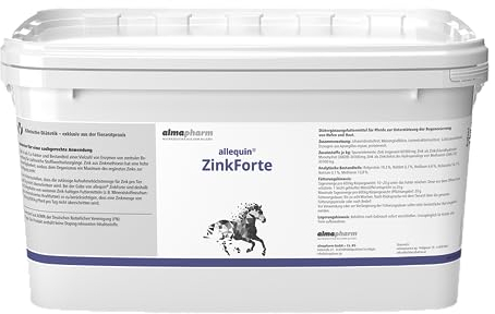 Almapharm allequin ZinkForte | 3 kg | Diät-Ergänzungsfuttermittel für Pferde | Zur Unterstützung der Regenerierung von Hufen und Haut | Zink mit hoher Bioverfügbarkeit