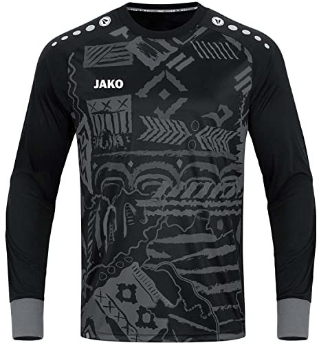 JAKO Kinder Torwart-Trikot Tropicana (Langarm), Schwarz/Anthrazit, 140