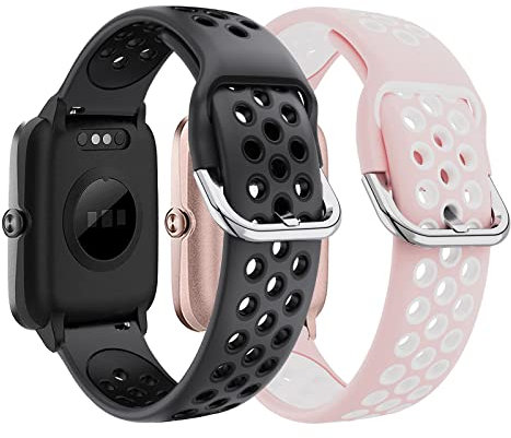 SUGARJAR Armband Kompatibel mit ID205L, 19mm weiches Silikonersatzband für ID205S ID205G ID215G ID216 SW020 SW023 WF021 WF025 YM023 YM021 Uwatch3 Ufit GT Popglory,Blackview,Letsfit LETSCOM Smartwatch