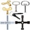 Mardatt 8 Pcs Utility Keys Kit Includes Triangle Cabinet Spanner Key, Water Tap Faucet Keys, Screwdriver, Multi-Functional 4 Ways Plumber Wrench Cross Keys for Radiators Gas Electric Meter Boxes