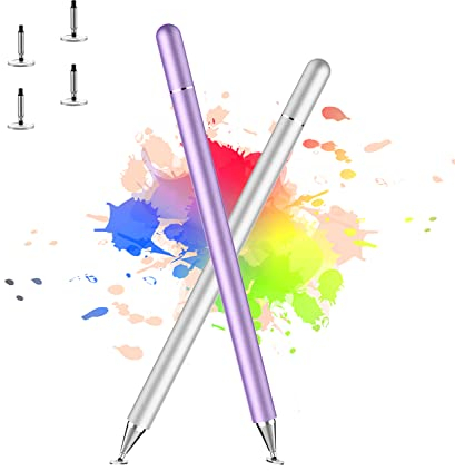 Active Stylus Pen for Pad, Kenkor Pad Pencil with Magnetic Cap, Universal Capacitive Pen for Tablet/Android Pad Mini/Galaxy Note/Huawei All Touch Screens (4 Interchangeable Tips)