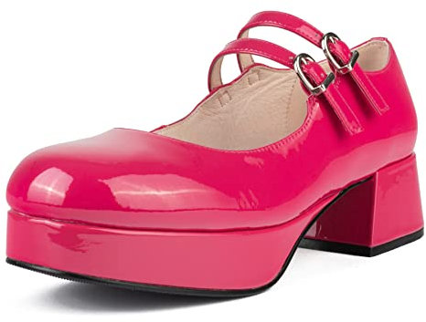 L37 HANDMADE SHOES Overnight, Bomba Mujer, Fucsia, 37 EU