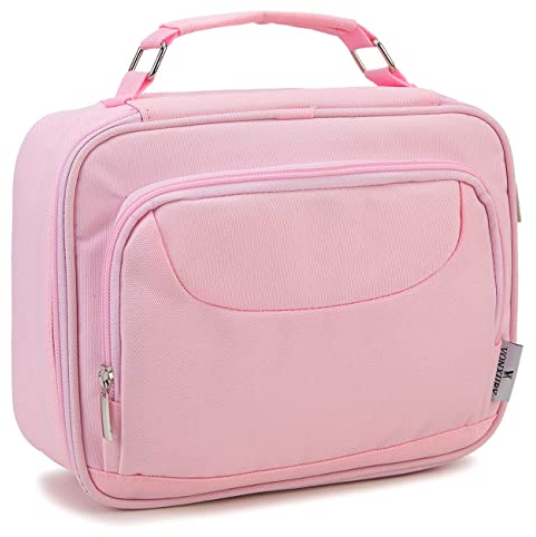 VX VONXURY Federmäppchen, großes Fassungsvermögen Federtasche, tragbarer Stift-Organizer mit 2 abnehmbaren Ebenen, 54 Stück, Maeppchen für Schule, Büro, Uni, Hellrosa, Make-up-Tasche