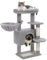PETEPELA 88cm Cat Tree for Indoor Cats, Cat Tower for Medium Cats with Large Hammock, Cat Condo House and Scratching Post, Cat Activity Tree with Top Removable Bed,Grey