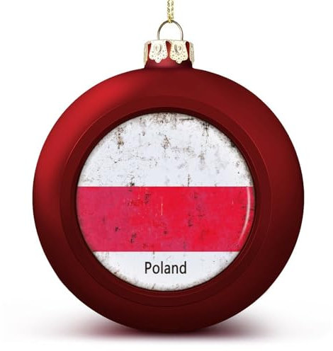 Weihnachtskugeln Ornamente Polen Weihnachtsdekoration Polen Landflagge Baum Kugeln für Urlaub Weihnachten Party Dekoration