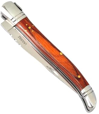 ARMERIAONLINE SINCE 1999 Coltello Layole Simile al coltellino laguiole Manico in Legno da tavola Cucina da Collezione Made in Pakistan Pieghevole Tascabile