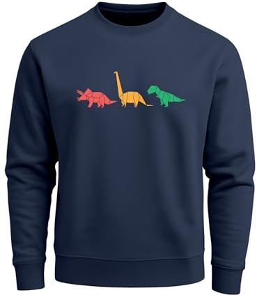 Neverless® Sweatshirt Herren Dinosaurier Aufdruck Polygon Tiere Geometric Print Fashion Streetstyle Rundhals-Pullover