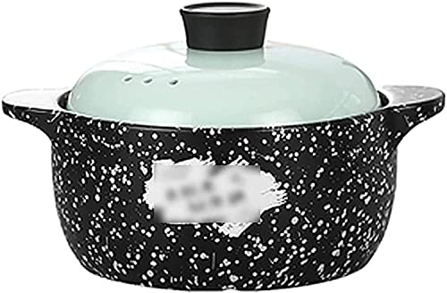 SUNMME Cocottes Mignonnes avec couvercles, cocottes à Soupe, cocottes en céramique, marmite en Pierre de Riz Claypot pour gaz (Vert a 5 L) (Vert B 4 L) (Vert B 4 L)