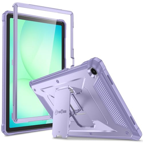 Fintie Tuatara - Custodia antiurto per Samsung Galaxy Tab A11+ Plus 11 pollici 2025/A9+ Plus 2023, unibody, ibrida, antiurto, con cavalletto, protezione schermo integrata, viola lilla