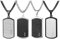 JewelryWe Dog Tag Kette Herren: 4 Stück Kariert Gehämmert Edelstahl Zirkonia Militär Erkennungsmarke Hundemarke Dogtag Anhänger Halskette mit Gravur Geschenk für Männer Jungen