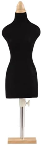 Vollständig Feststeckbarer, Halber Maßstab 1:4, 1:3, 1:2, Schneiderpuppe Aus Schaumstoff, Professioneller Weiblicher Mannequin-Torso-Körper Für Kinder, Tisch-Kleiderpuppe (Farbe: Schwarz 1/2 Modell