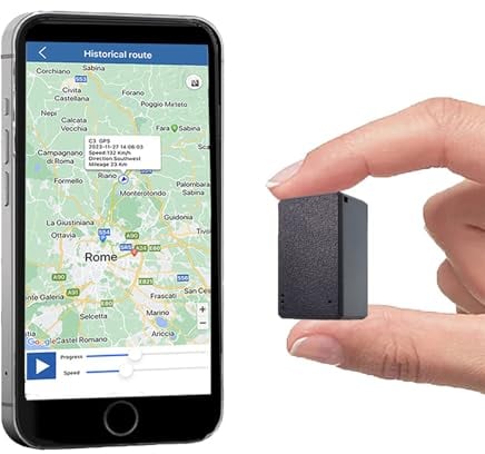 Winnes 4G Mini GPS Tracker Auto Magnetisch Klein GPS Tracker Android für Fahrrad, Kinder, Senioren, Geldbörse, Gepäck, Koffer Diebstahlschutz Echtzeit Tracking Motorrad Locator