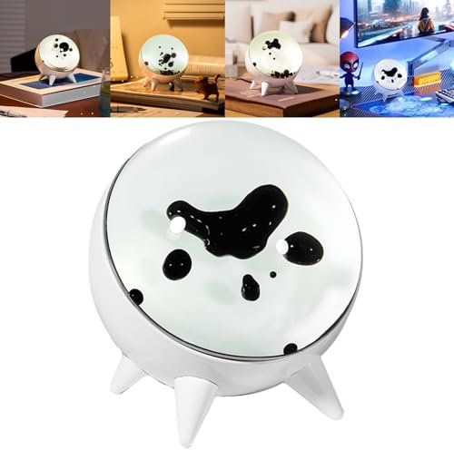 Luz de ritmo musical con fluido magnético, pastilla de música ferrofluida, compañero de música bailando, cambios de fluido magnético con sonido, simbionte en una botella, decoración de escritorio ( Co