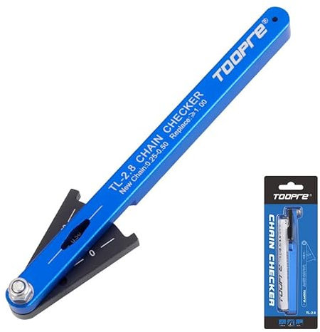 TerchPilet Premium Bike Chain Checker Tool - Accurate Chain Wear Indicator for Shimano, SRAM, KMC, Campagnolo & All Bike Chains - Ideal for Road and Mountain Bikes, Easy Replacement, Guide Included