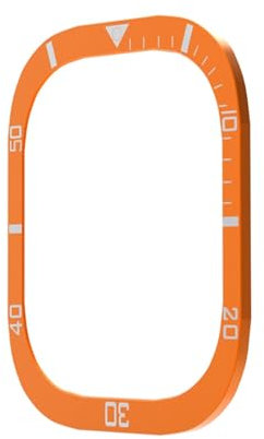 BRART Lunette évidée pour Apple Watch, protecteur de périphérie d'écran de 49mm, résistant, sans accessoires en verre, IWatch Ultra, bosse métallique de 49mm(Orange)