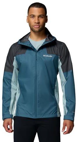 Columbia Men's Inner Limits 3 Jacket, Waterproof Rain Jacket, Everblue/Shark/Crushed Blue, XX-Large