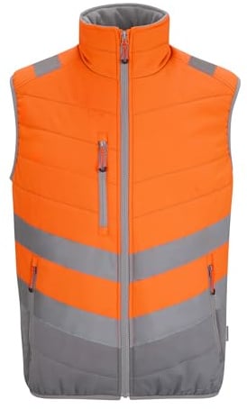 Regatta Professional Herren Hi-vis 2-tone Thermal Baffle Bodywarmer Regatta Professional Herren Warnschutz 2-Ton (1er Pack)