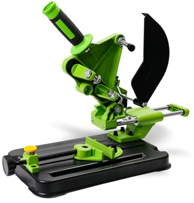 ShkitAelling Angle Grinder Stand Universal Bracket, Adjustable Stand for 100mm-125mm Angle Grinders, with Safety Guard & Stable Base for Workshop Tasks