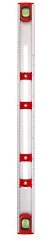 Einhell Markierwasserwaage, 80 cm | Verstellbare Schablonen | Libellen | mm-Skala | Steckdosenabstände | Aluminiumprofil