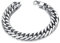 JewelryWe Schmuck Klassiker Edelstahl Herren Armband, Gross schwer breit Panzerarmband Panzerkette Partnerarmband Armkette Armreif, Silber, 22cm 14mm Breite, mit Geschenk Tüte