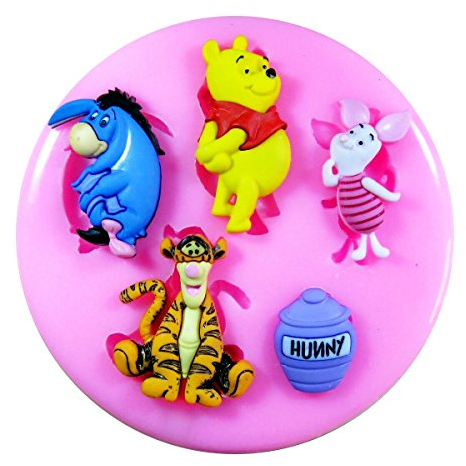 Winnie l'ourson & amis Moule en silicone Moule pour décoration gâteau glaçage pour gâteau Sugarcraft outil de fées Blessings