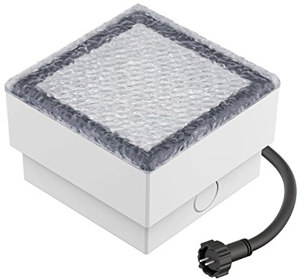 ledscom.de LED Pflasterstein Bodeneinbauleuchte GORGON für außen, IP67, eckig, 10 x 10cm, kaltweiß