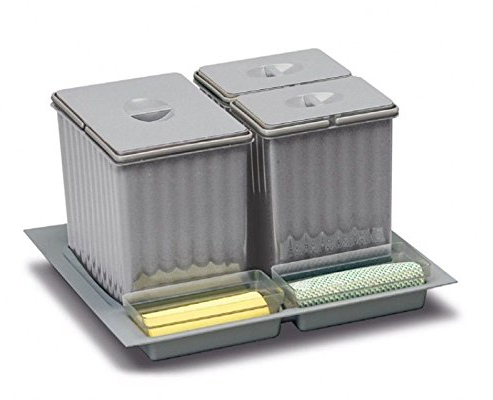 Cubo de basura de plástico para reciclaje cesta 908 cm 60 - 3 cubos H 25 cm