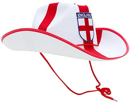 24 X England Cowboy-Stil Hüte mit Paillettenbesatz - WM 2018 - Fancy Dress