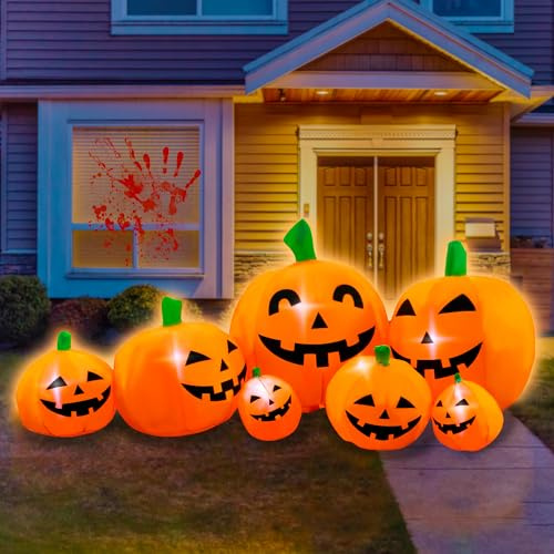Bigjoy Aufblasbarer Kürbis-Aufnäher für Halloween, 213 cm